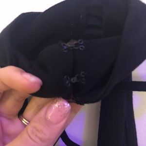 Express Tops - EXPRESS - Black Choker Criss Cross Bodysuit Express Tops - EXPRESS - Black Choker Criss Cross Bodysuit